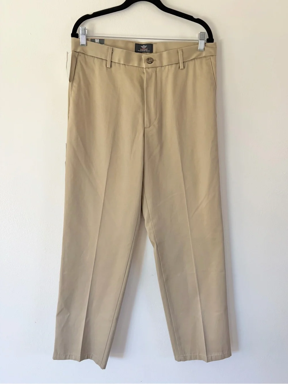 Dockers Signature Khaki Straight Fit Flat Front D2 Wrinkle Free Pants W33xL32